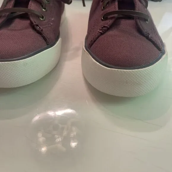 Sperry Top Sider Shoes Womens 5.5 Crest Vibe Sneakers Maroon Fabric - Picture 9 of 11